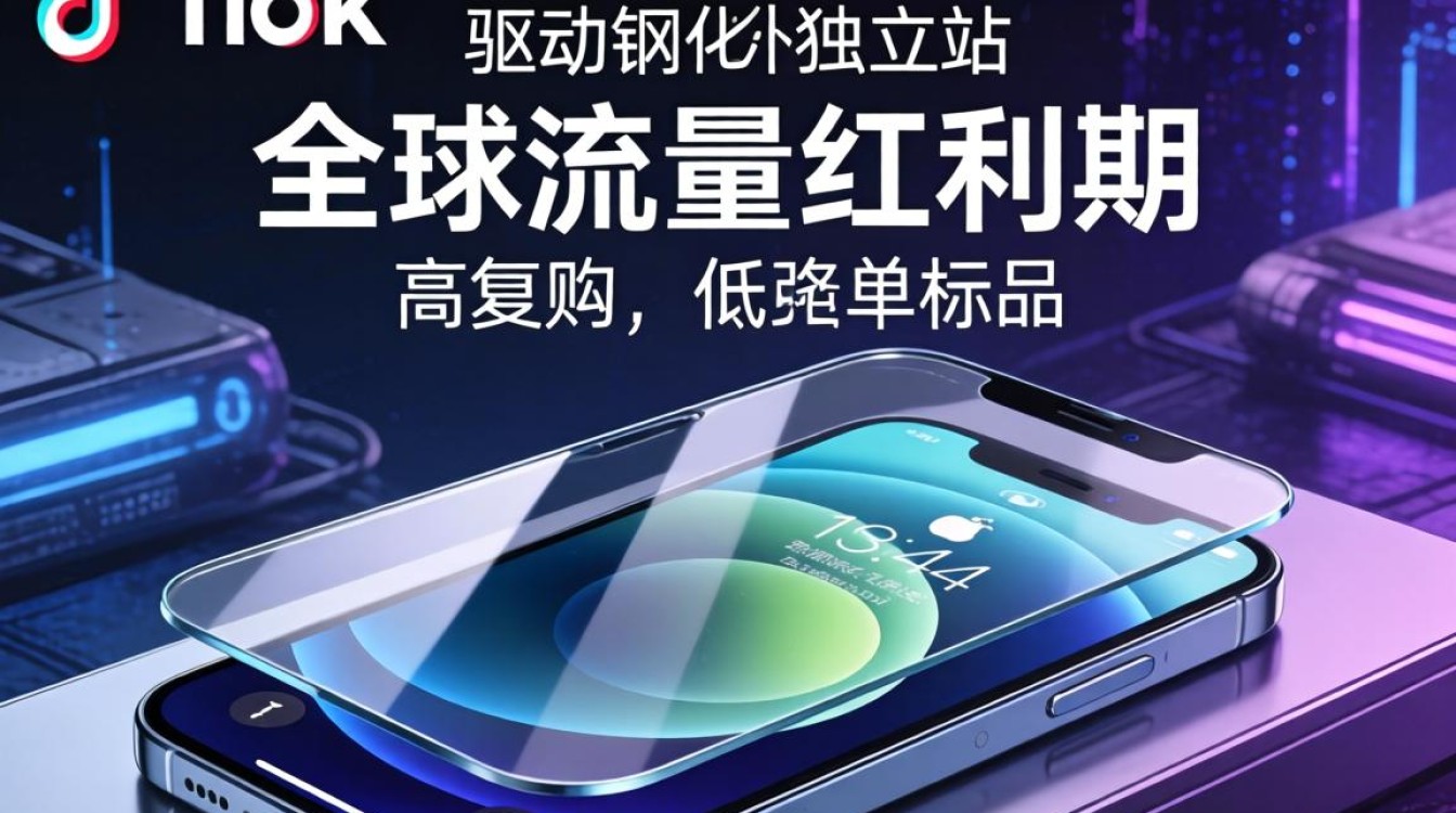 TikTok 钢化膜广告独立站建站海外电商指南