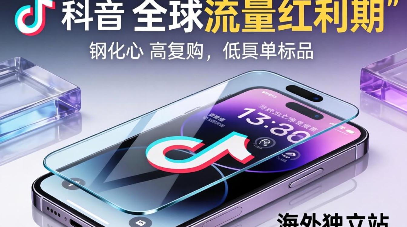 TikTok 钢化膜广告独立站建站海外电商指南