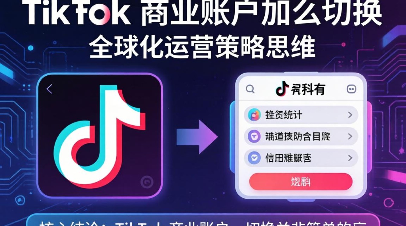 TikTok 商业账户切换步骤及全球化运营策略