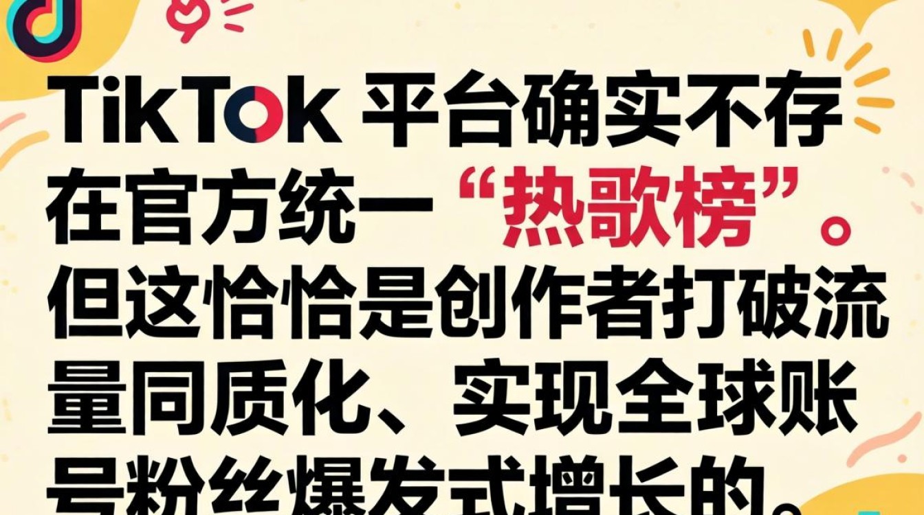 TikTok 没有热歌榜怎么办,TikTok 全球账号粉丝增长秘籍 TikTok 全球账号粉丝增长秘籍