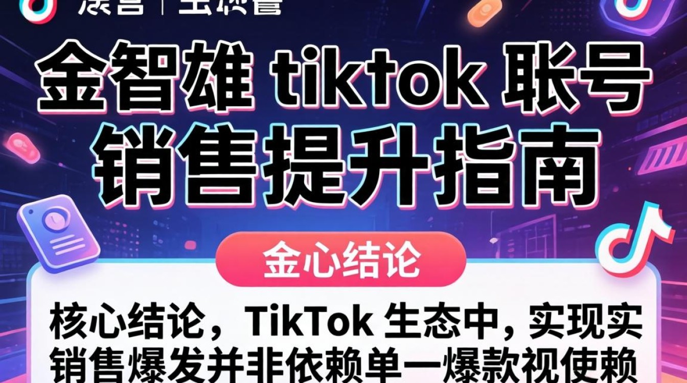 电商运营金智雄tiktok账号销售提升指南