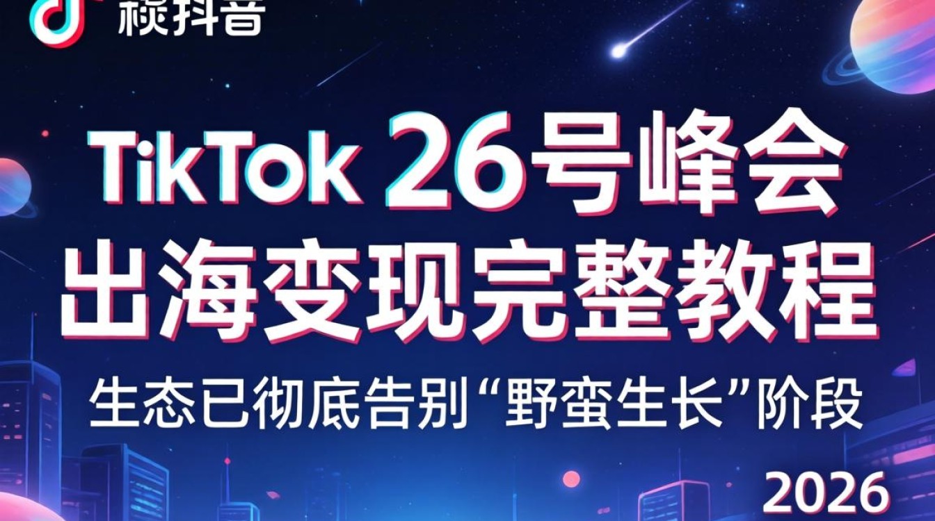 TikTok 26 号峰会出海变现完整教程