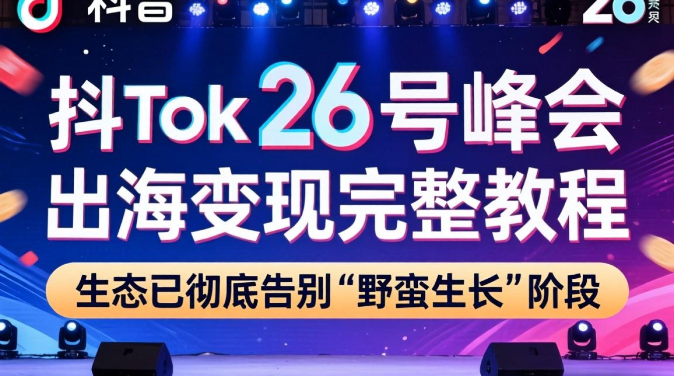 TikTok 26 号峰会出海变现完整教程