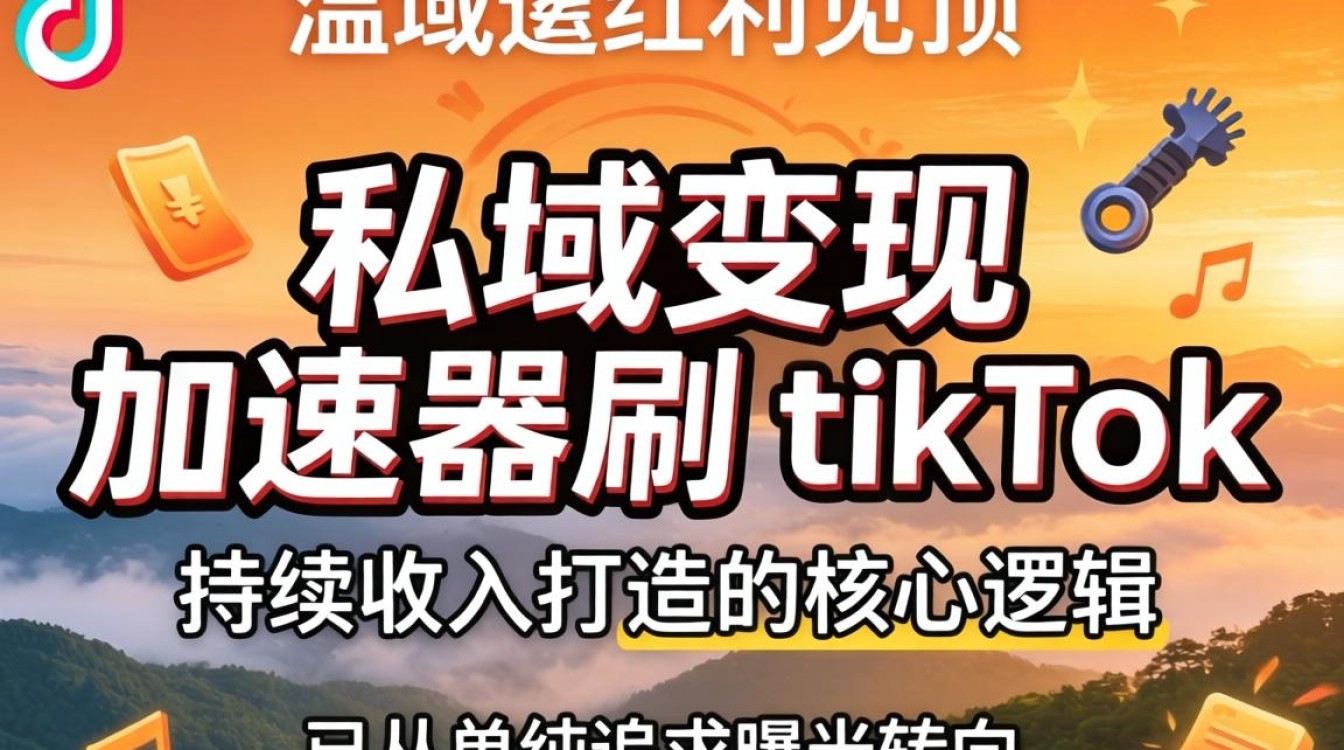私域变现加速器如何刷 TikTok 持续收入打造