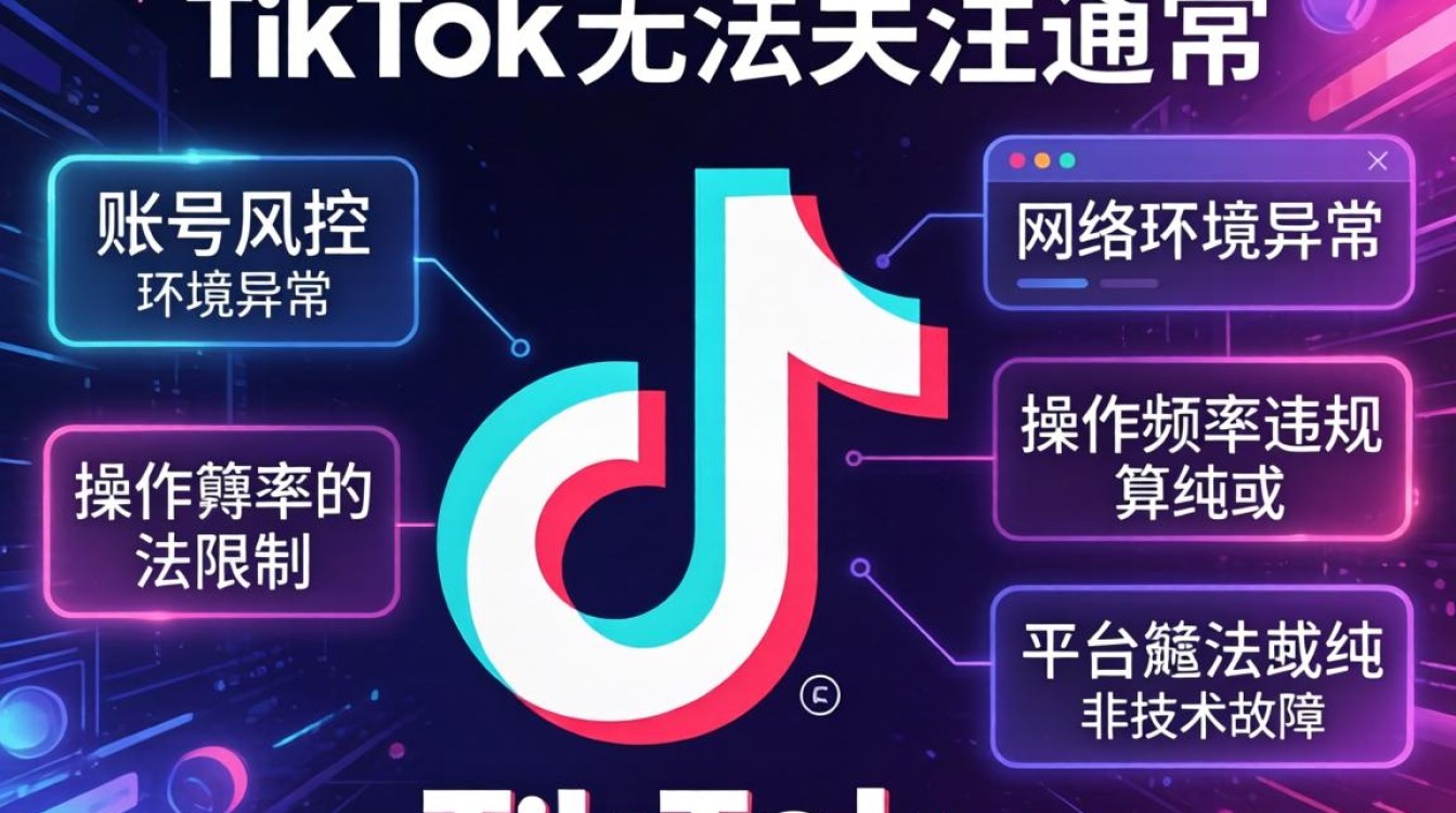 TikTok 关注失败原因及解决方案