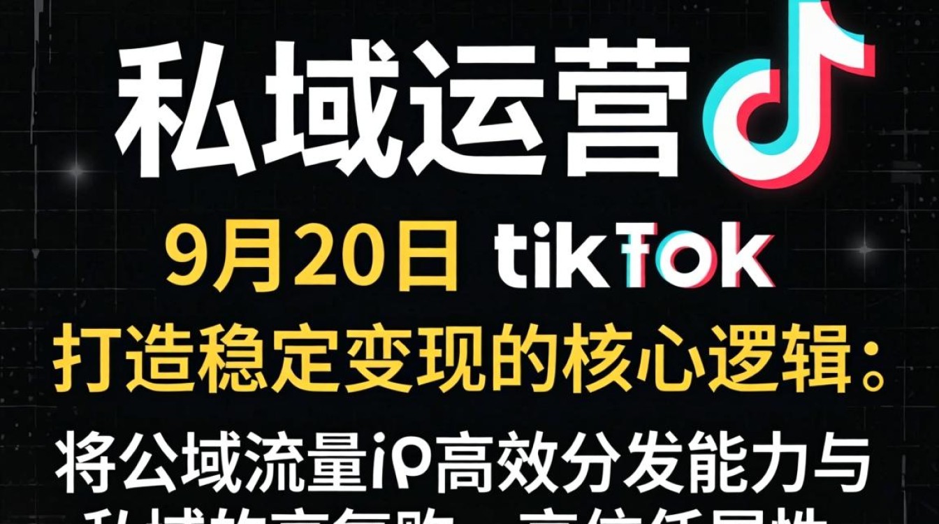 私域运营 9 月 20 日 tiktok 打造稳定变现