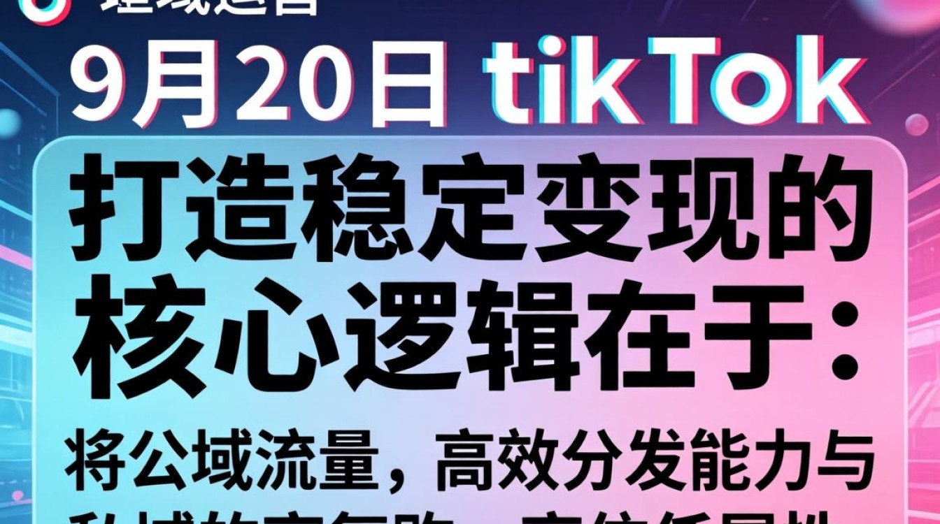 私域运营 9 月 20 日 tiktok 打造稳定变现