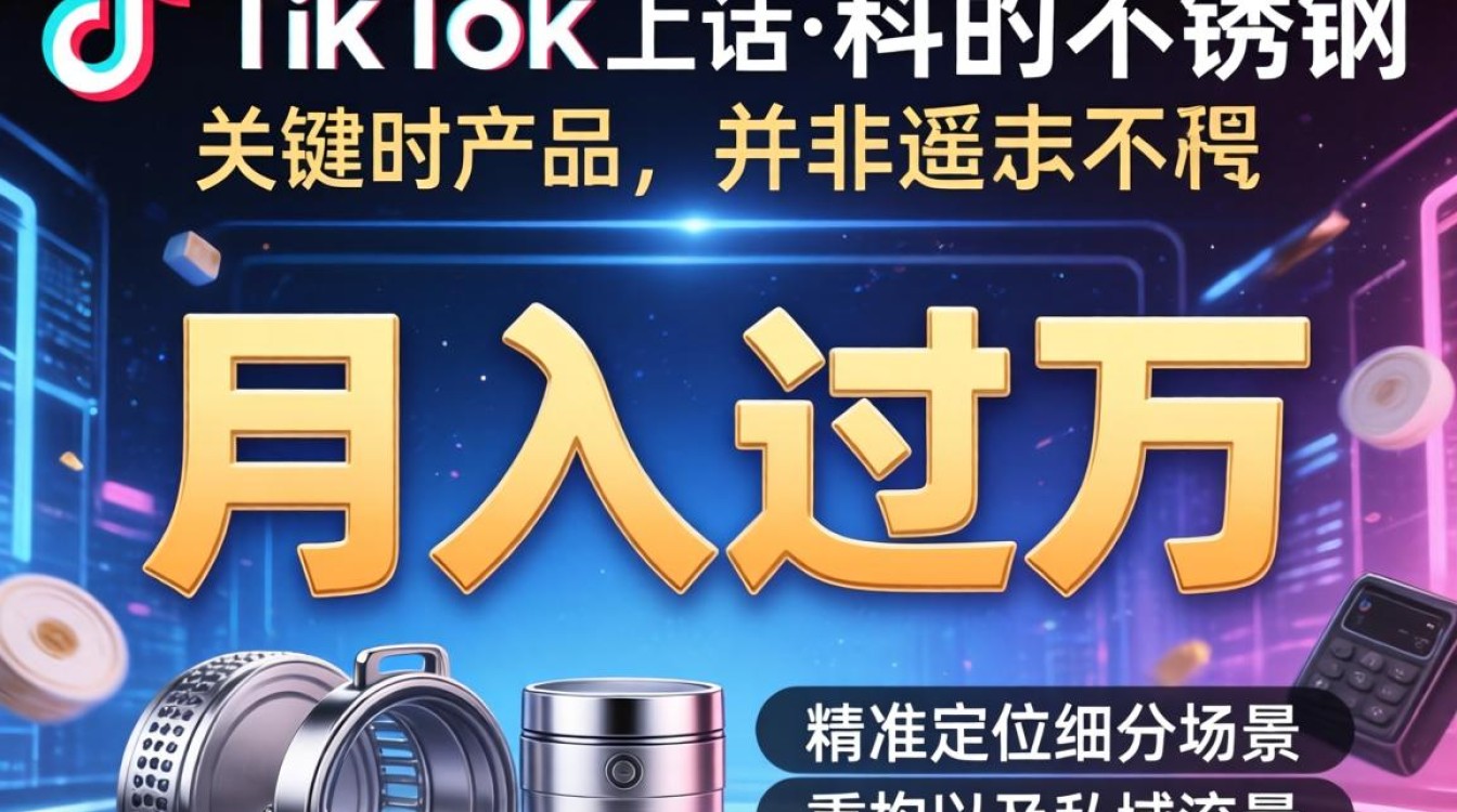 TikTok 不锈钢带货月入过万技巧