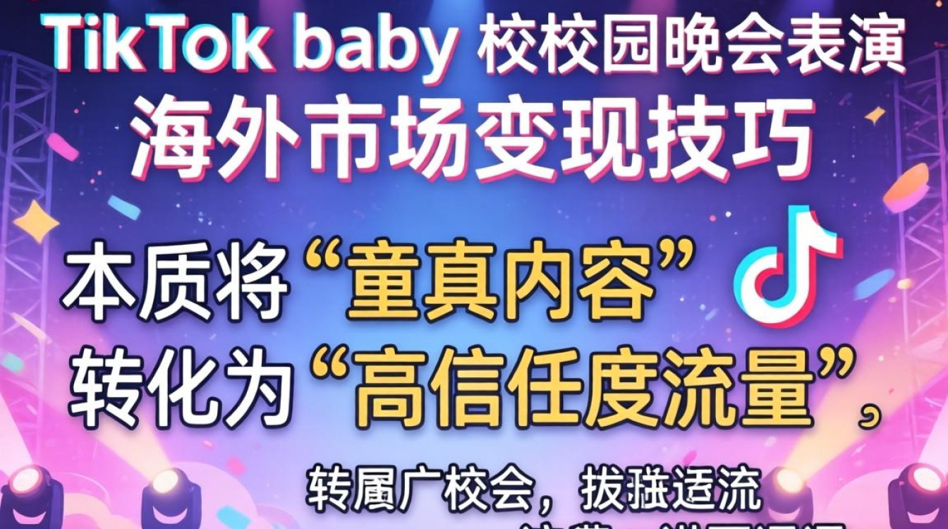 TikTok baby 校园晚会表演如何变现?海外流量变现技巧与实操攻略 TikTok baby 校园晚会表演如何变现