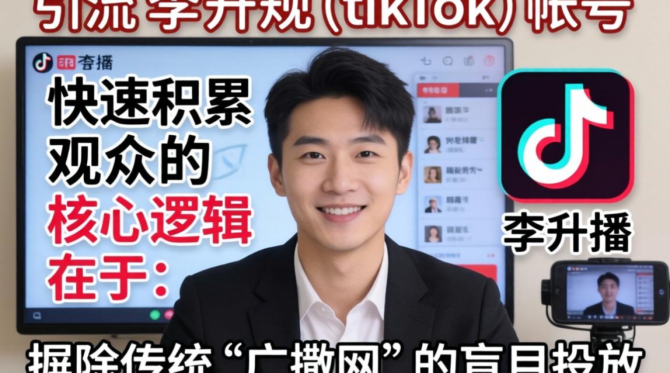 直播引流李升规tiktok账号快速积累观众