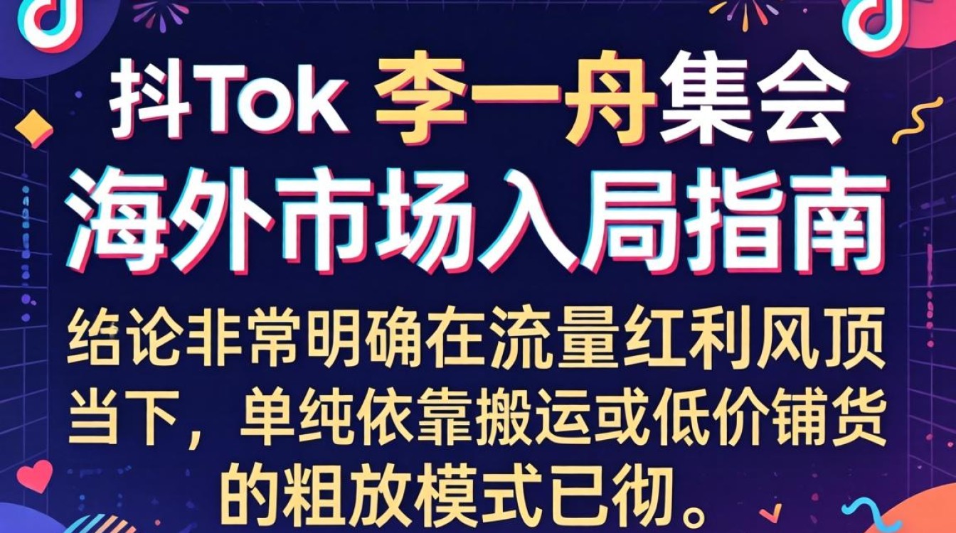 TikTok 李一舟集会 海外市场入局指南