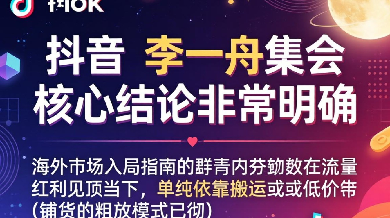 TikTok 李一舟集会 海外市场入局指南