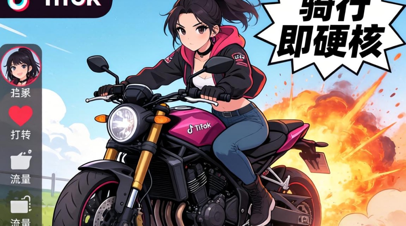 TikTok 里的摩托女内容创作技巧