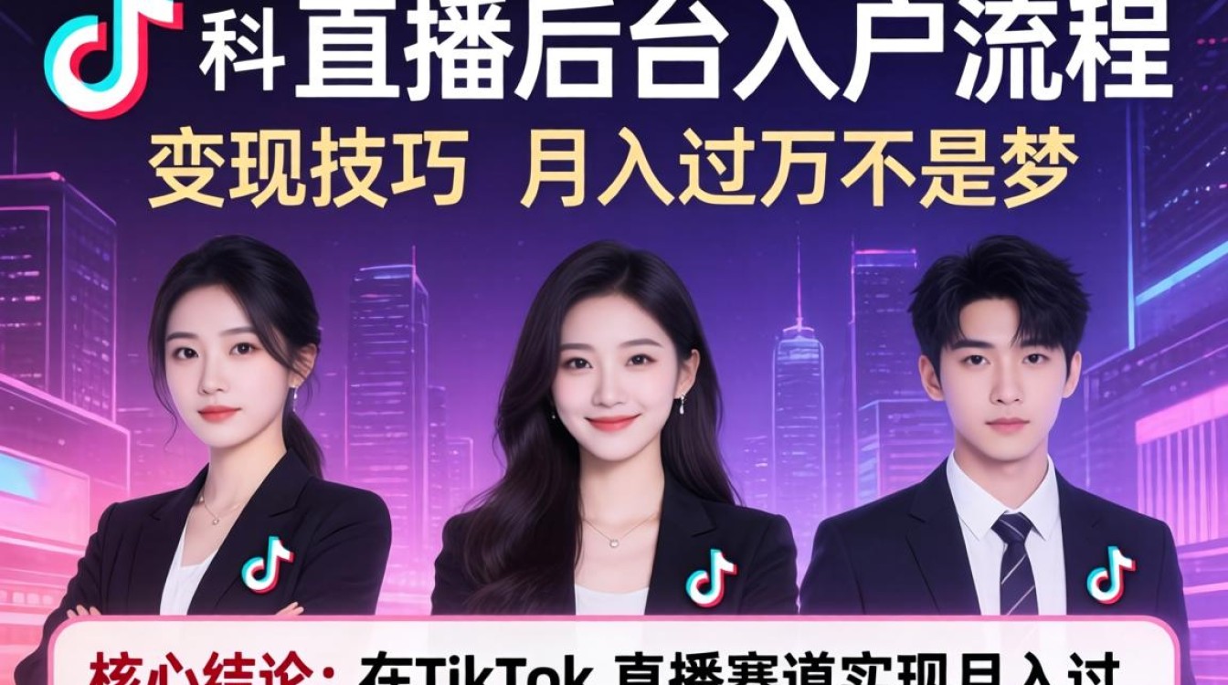 TikTok 直播后台入户流程变现技巧