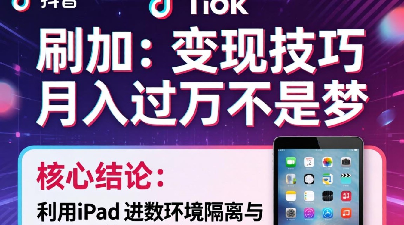 TikTok 用 ipad 刷机 变现技巧