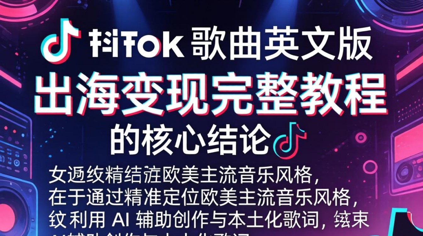 TikTok 歌曲英文版出海变现完整教程怎么做