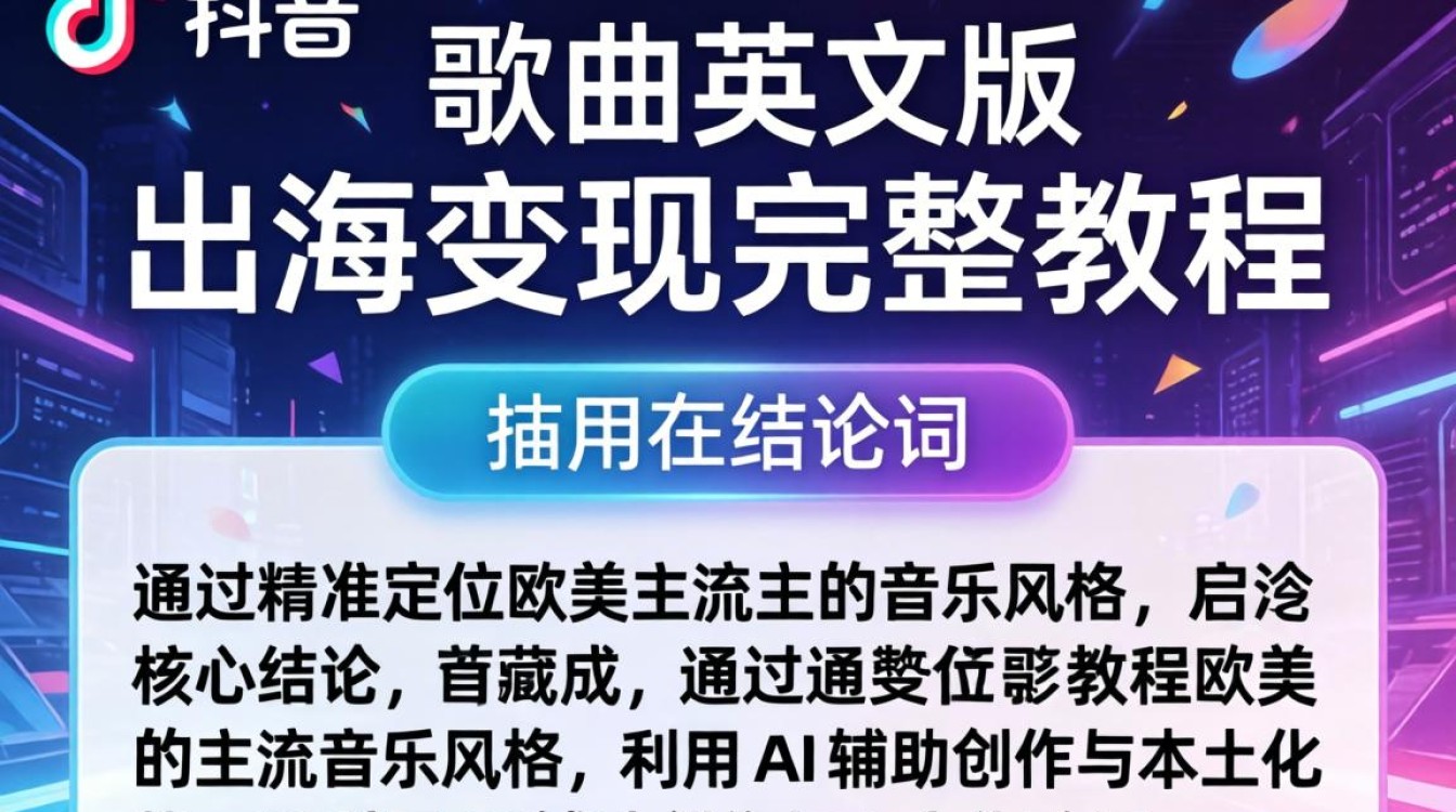 TikTok 歌曲英文版出海变现完整教程怎么做