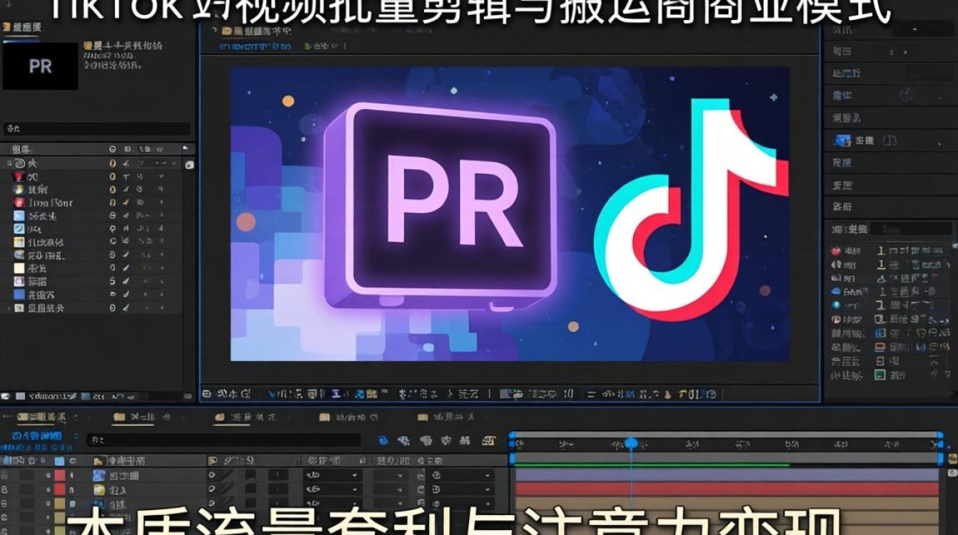商业模式 pr 批量剪辑 tiktok 搬运怎么盈利