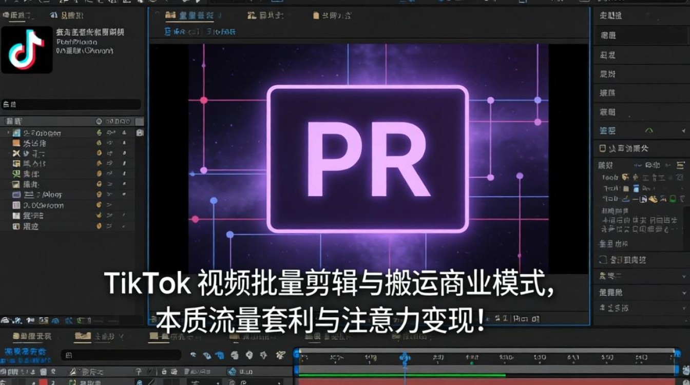 商业模式 pr 批量剪辑 tiktok 搬运怎么盈利
