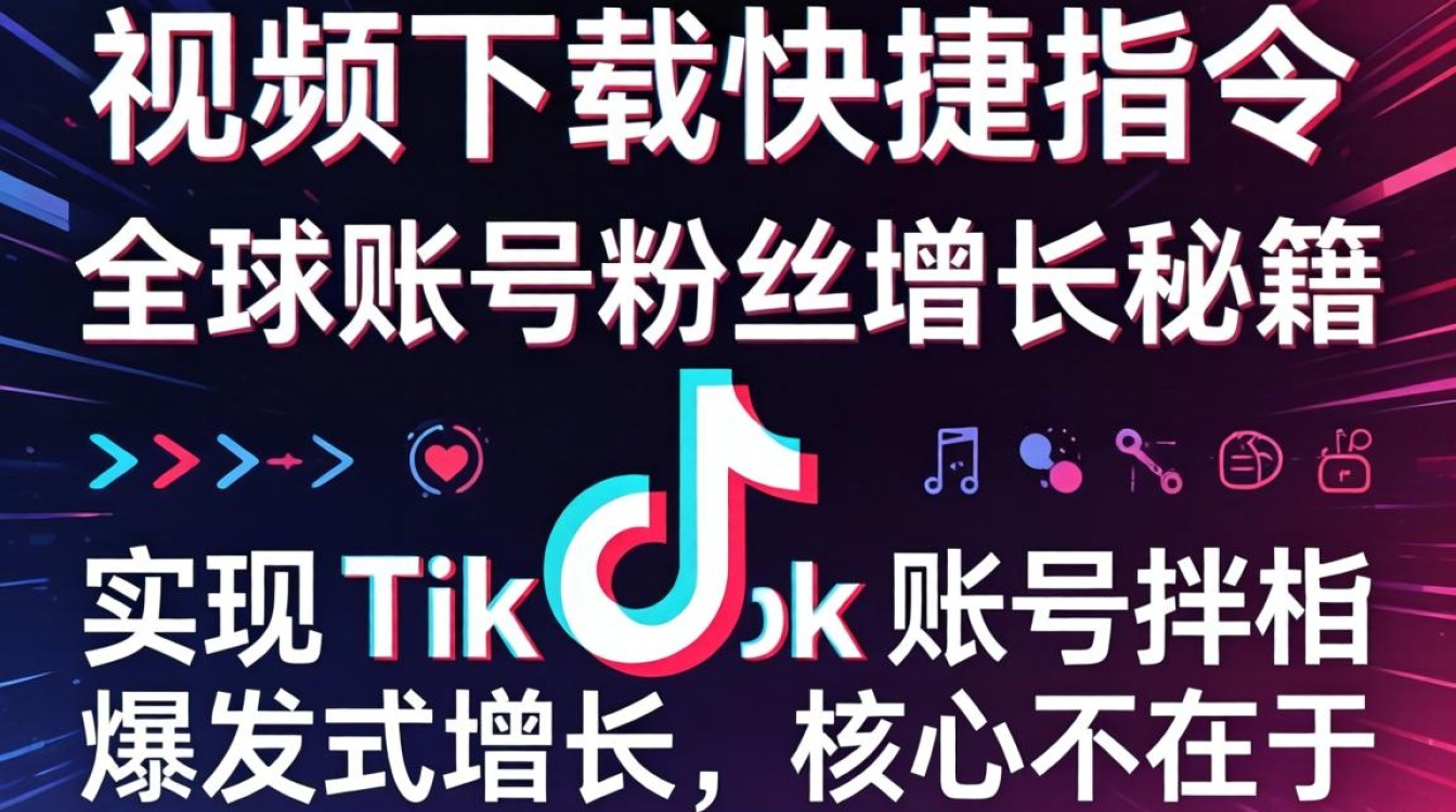TikTok 视频下载快捷指令全球账号粉丝增长秘籍