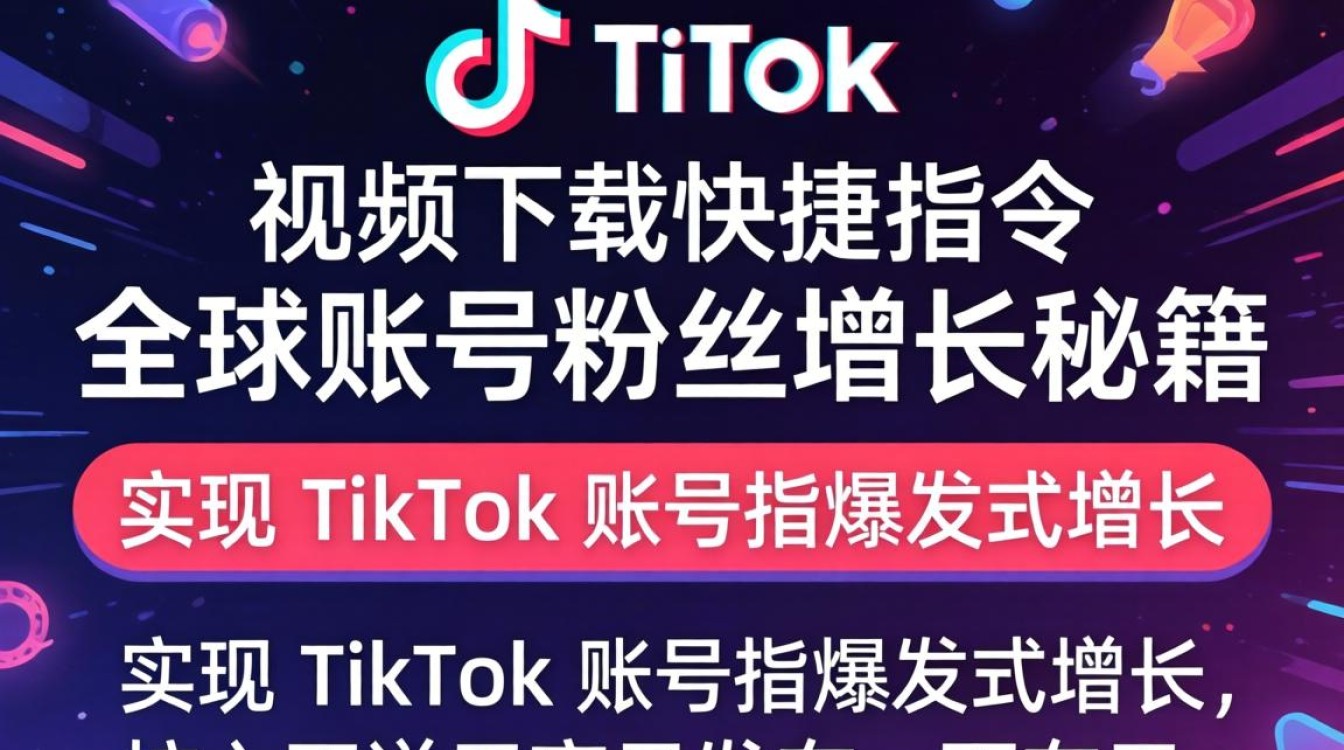 TikTok 视频下载快捷指令全球账号粉丝增长秘籍