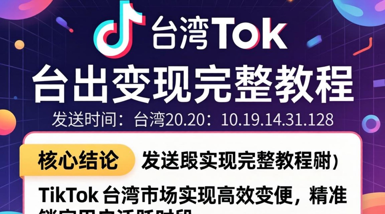 TikTok 台湾的发送时间 出海变现完整教程