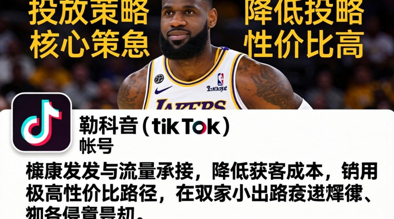 广告投放勒布朗詹姆斯tiktok帐号怎么降低获客成本