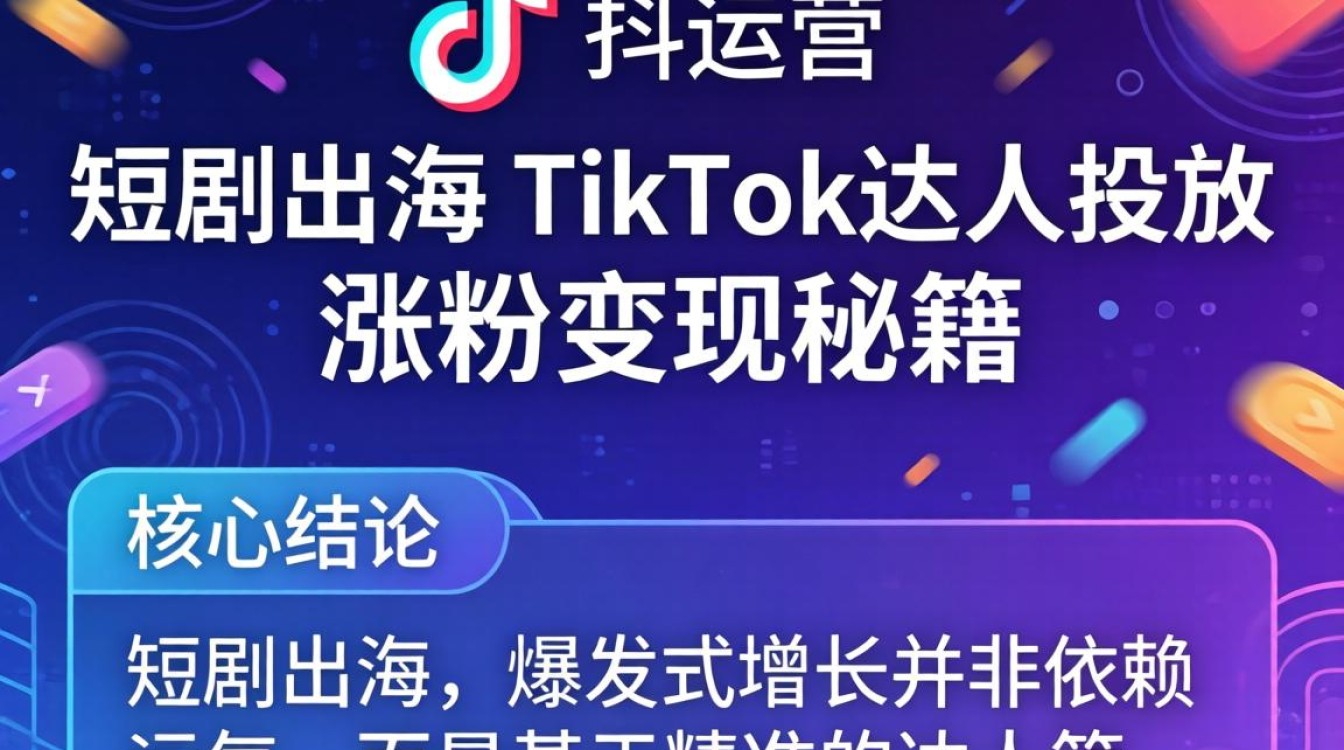 短剧出海Tiktok达人投放怎么涨粉变现