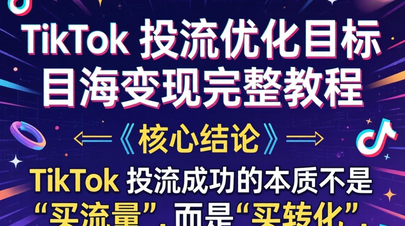 TikTok 投流优化目标怎么选