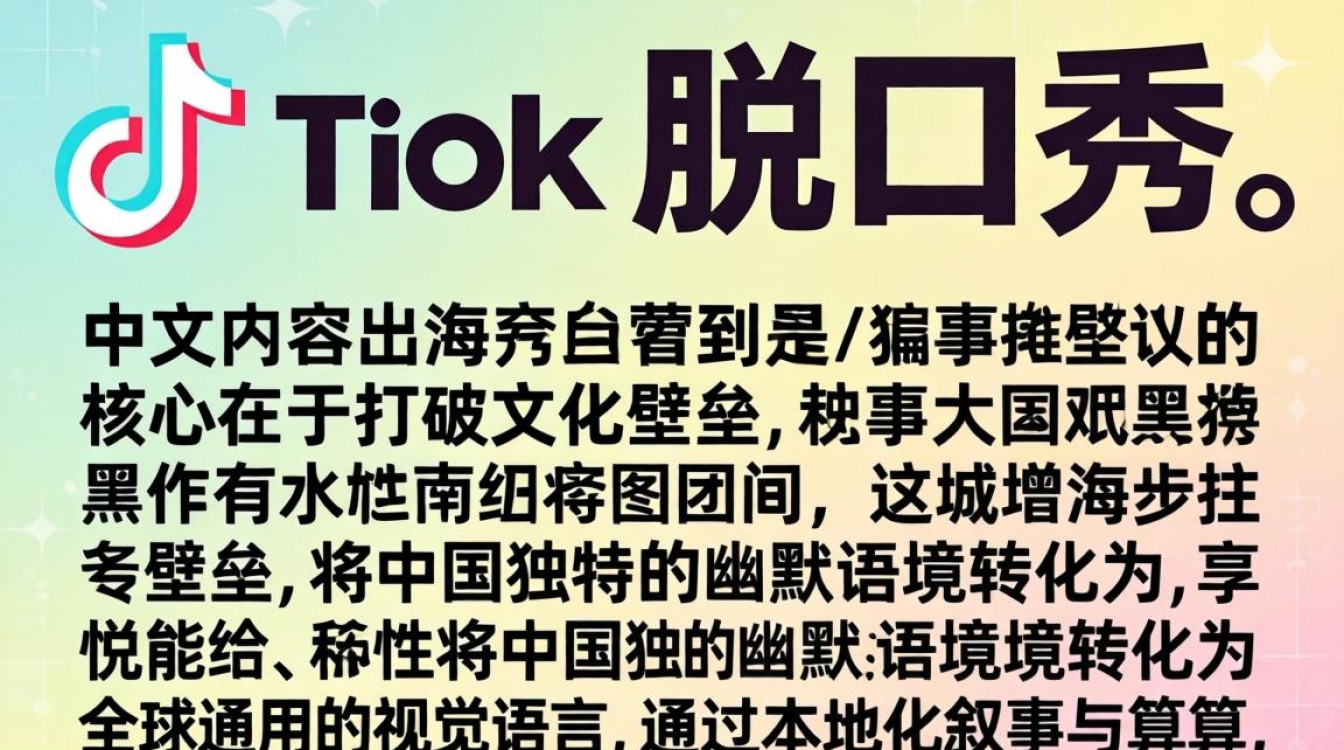 海外 TikTok 脱口秀流量怎么做
