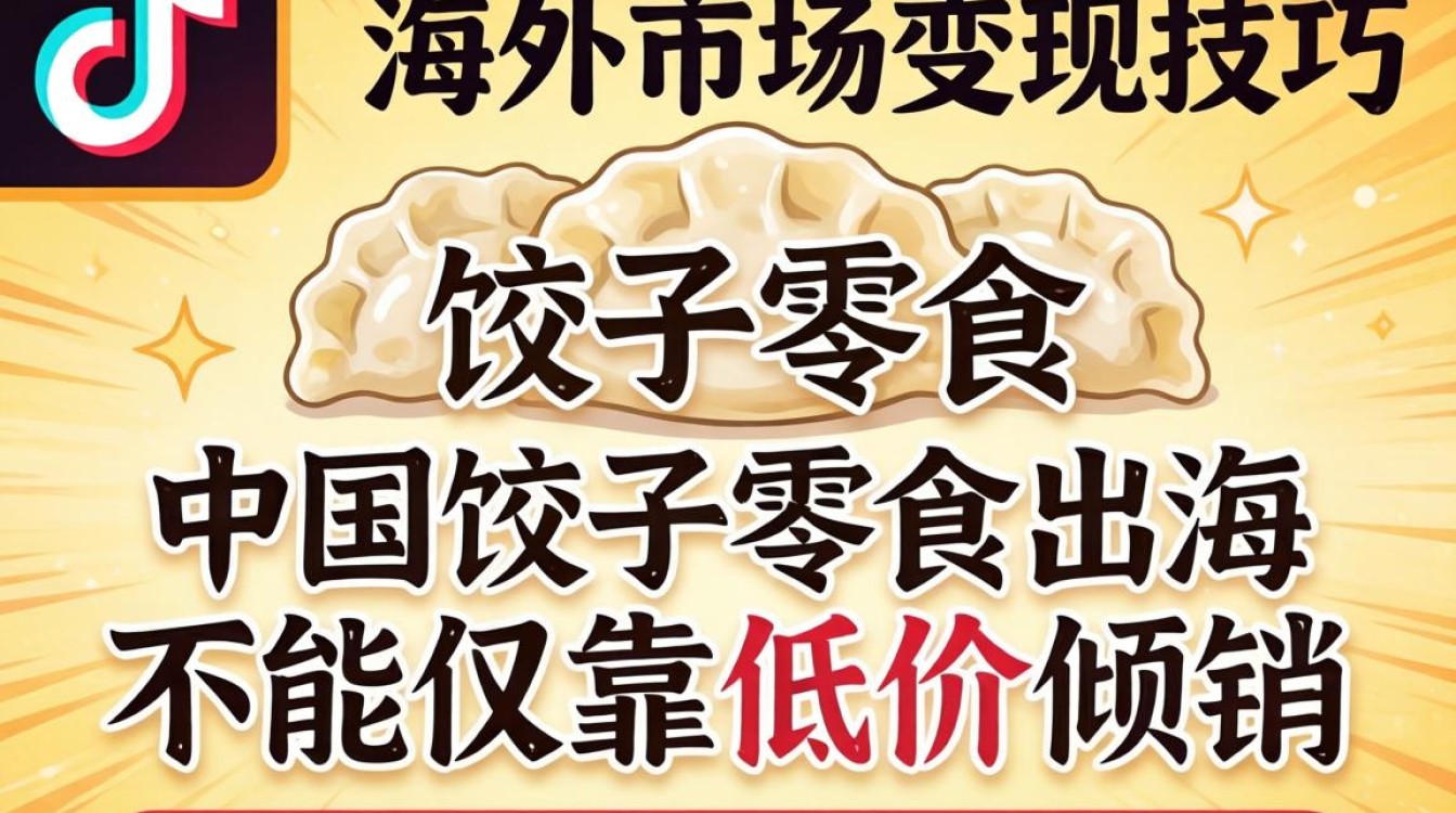 TikTok 饺子零食 海外市场变现技巧