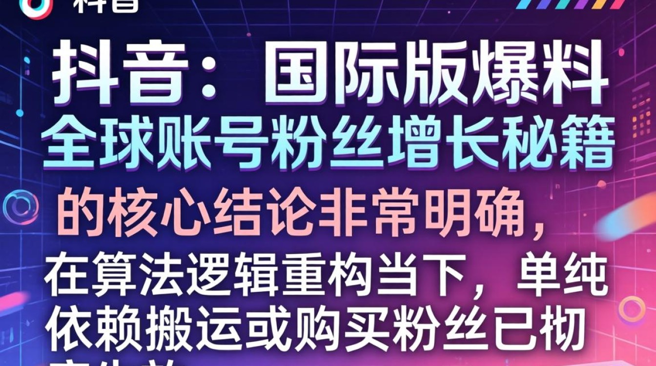 TikTok 国际版账号粉丝增长秘籍