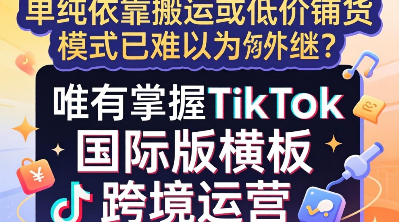 TikTok 国际版横版跨境运营从入门到进阶