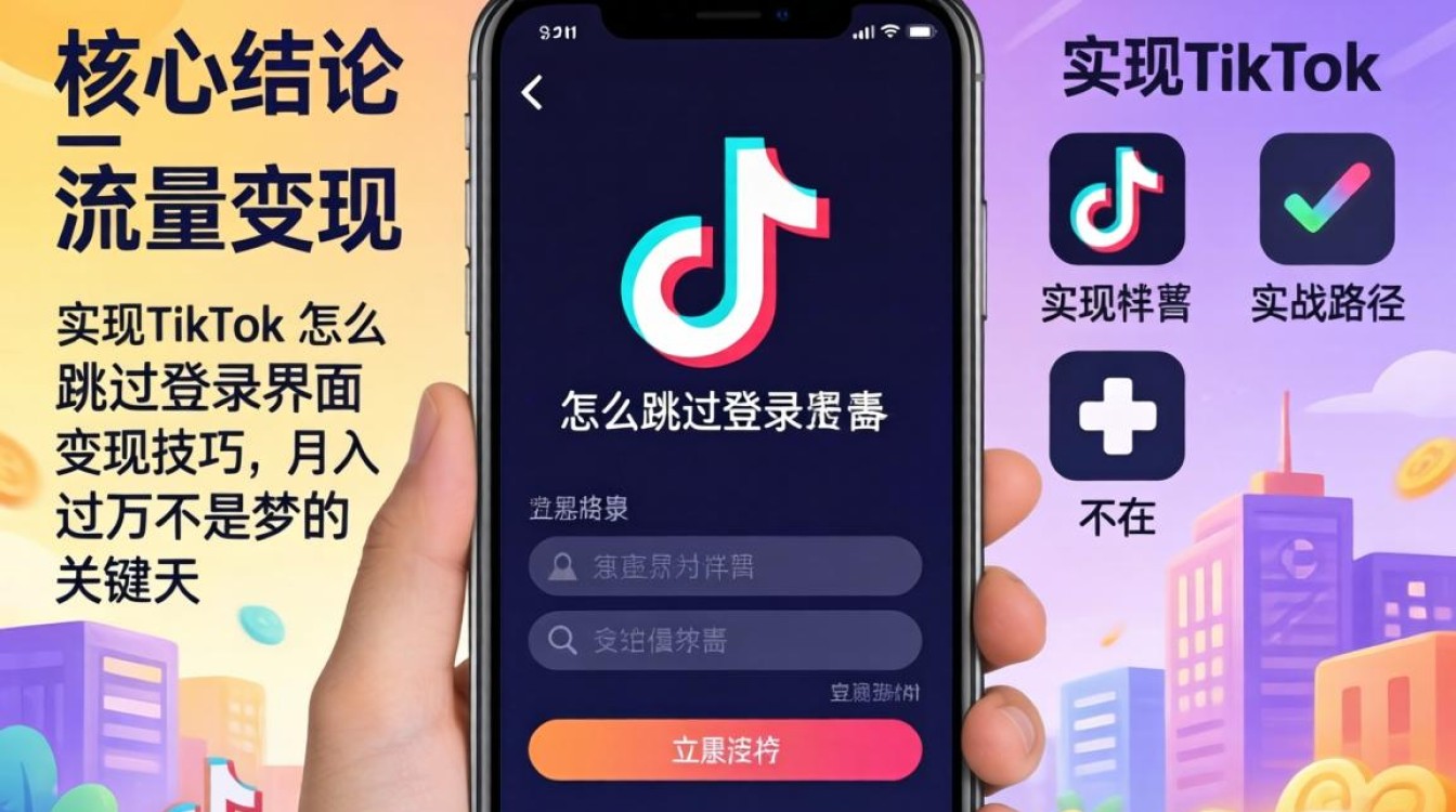 TikTok 怎么跳过登录界面变现
