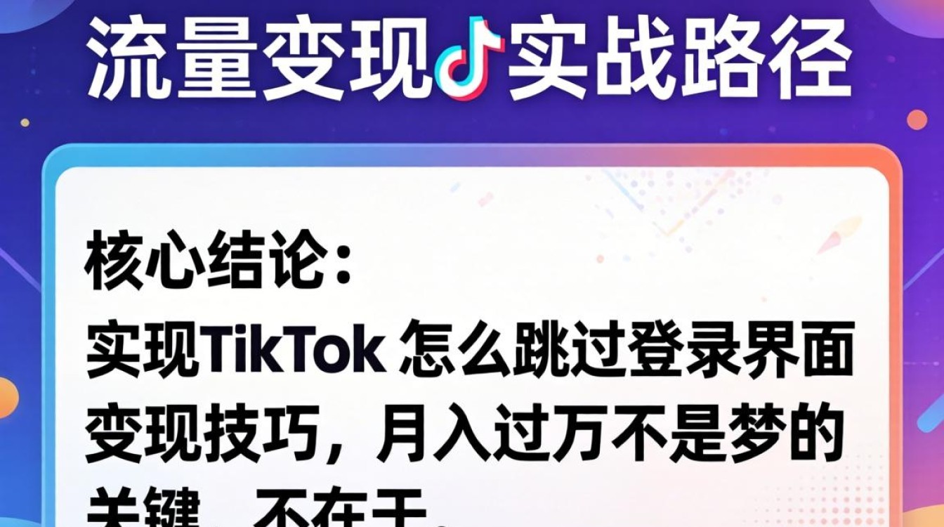 TikTok 怎么跳过登录界面变现