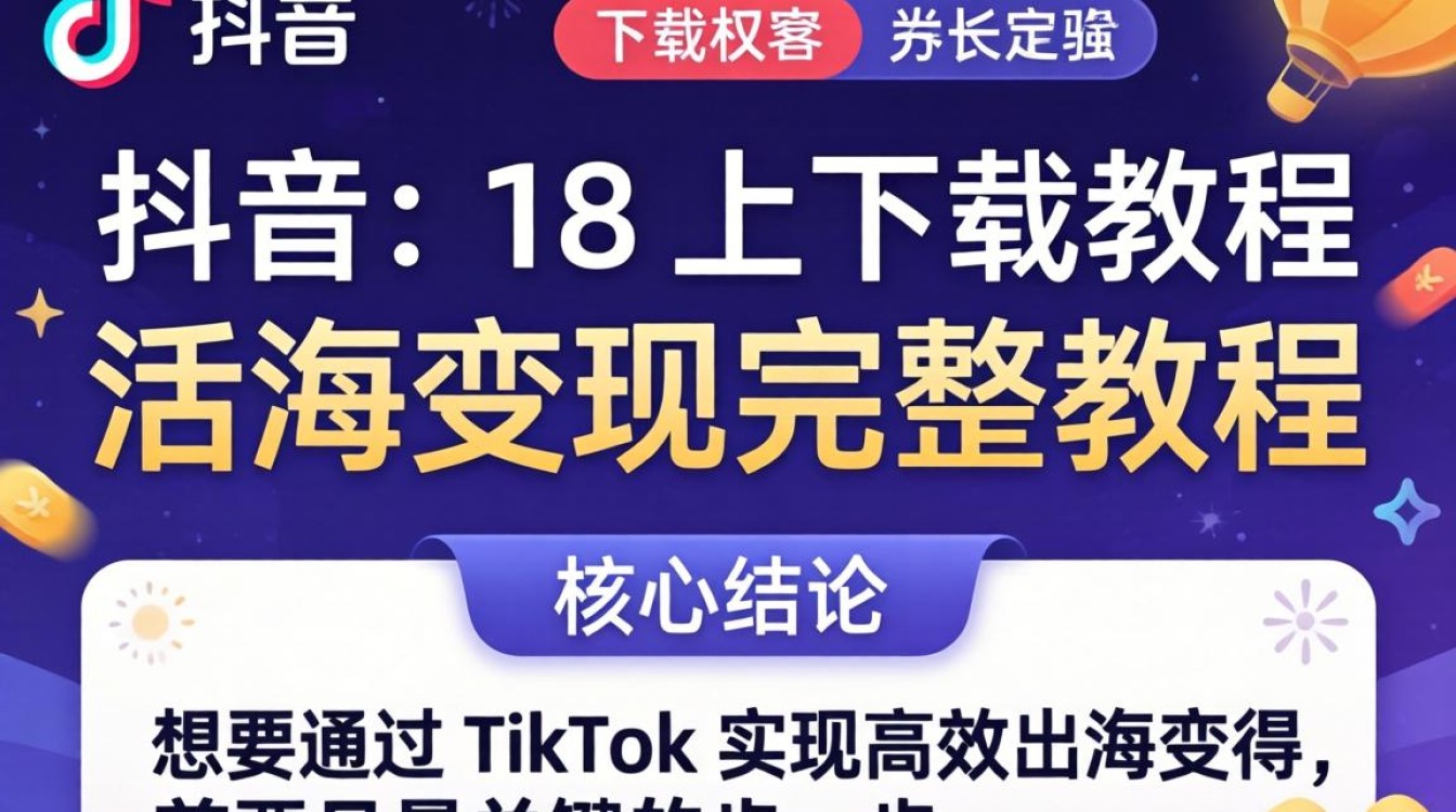 TikTok 18 下载教程出海变现完整教程