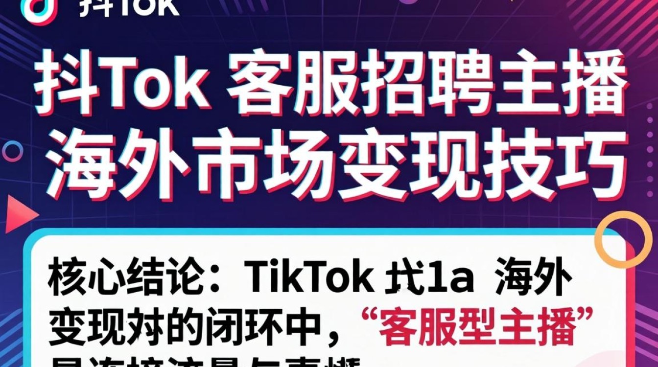 TikTok 客服招聘主播