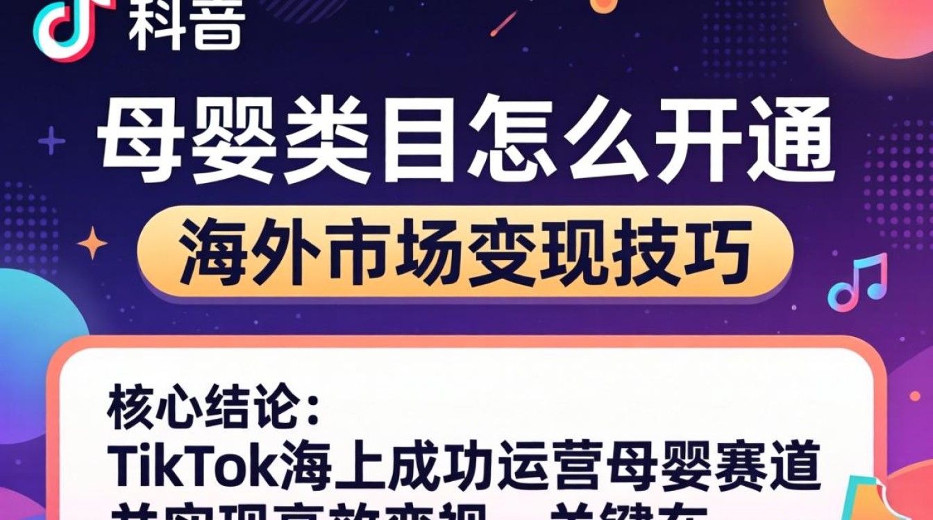 TikTok 母婴类目怎么开通