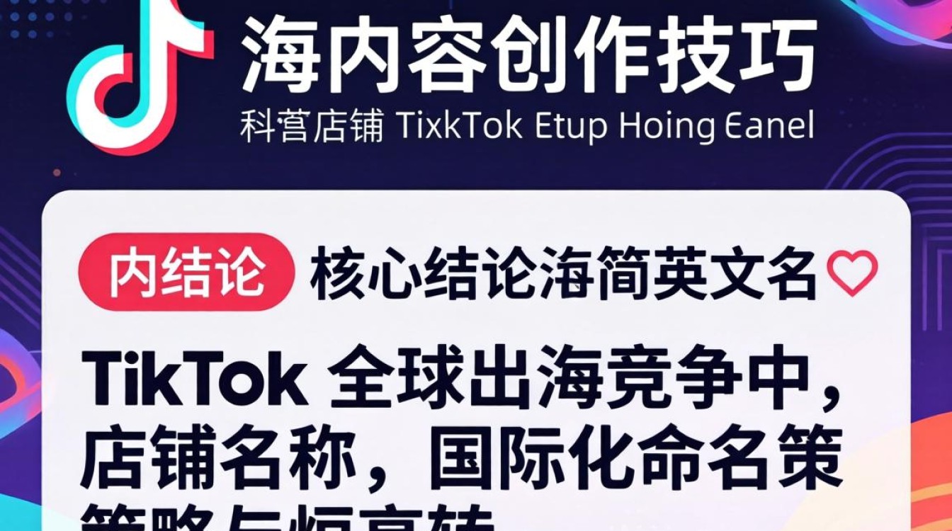 TikTok 店铺英文名怎么取流量大