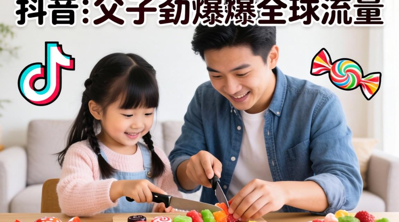TikTok 父女比赛切糖果