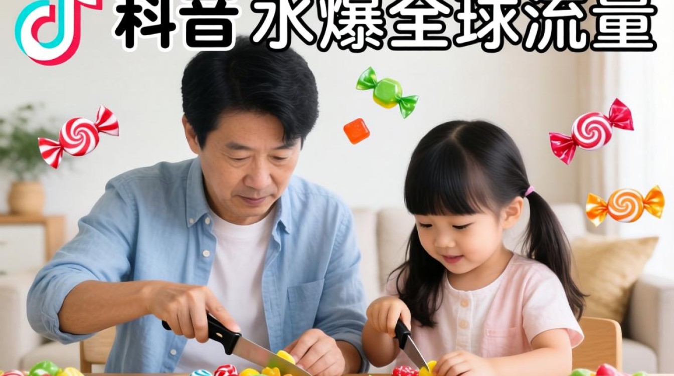 TikTok 父女比赛切糖果