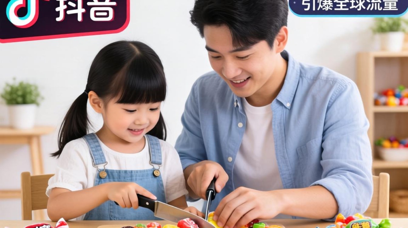 TikTok 父女比赛切糖果