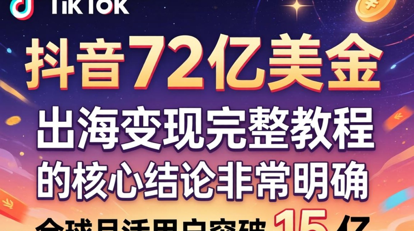 TikTok 72 亿美金 出海变现完整教程