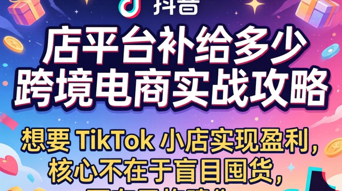 TikTok 店平台补给多少 跨境电商实战攻略