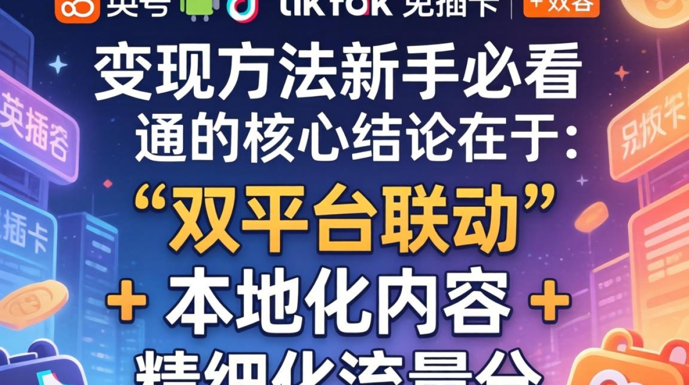 快手 安卓tiktok免插卡 变现方法新手必看