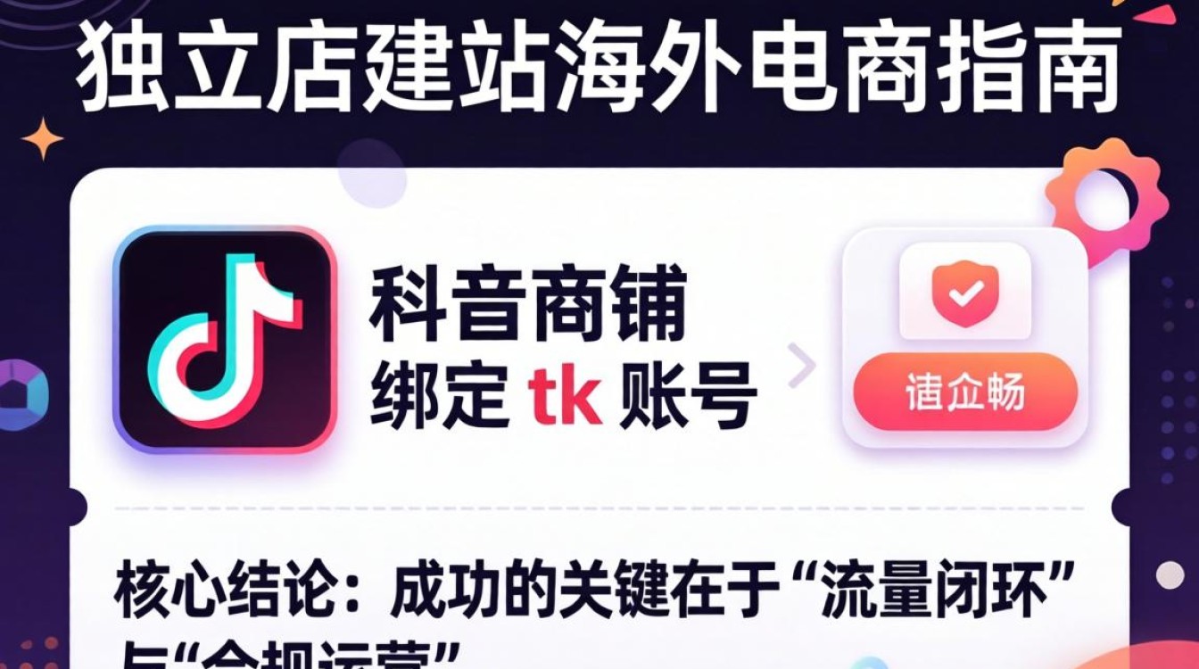 TikTok shop绑定tk账号 独立站建站海外电商指南