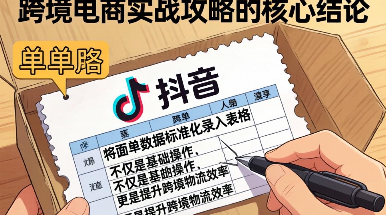 TikTok 面单放入表格 跨境电商实战攻略