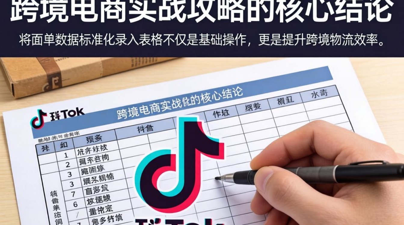 TikTok 面单放入表格 跨境电商实战攻略