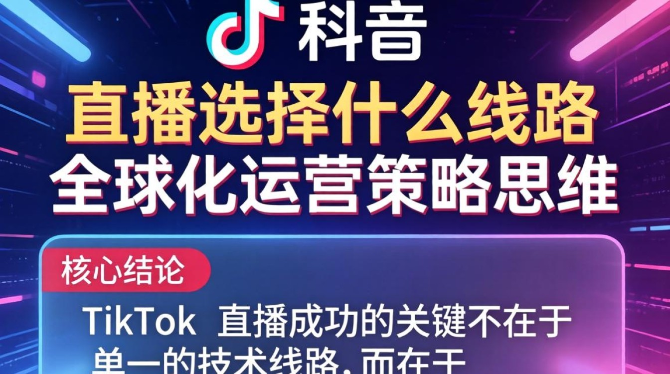 TikTok 直播选择什么线路 全球化运营策略思维