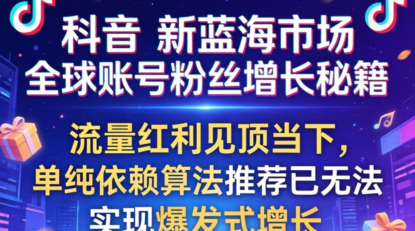 TikTok 新蓝海市场 全球账号粉丝增长秘籍